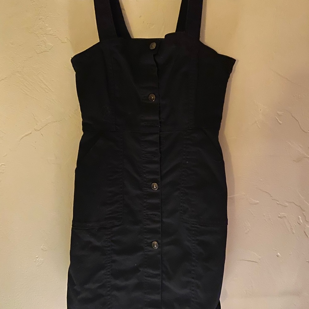 Denim black mini-dress